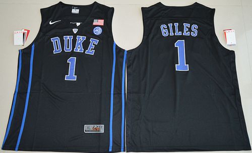 Blue Devils #1 Harry Giles Black Basketball Elite Stitched NCAA Jersey Blue Devils #1 Harry Giles Black Basketball Elite Stitched NCAA Jersey