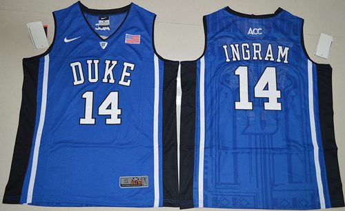 Blue Devils #14 Brandon Ingram Royal Blue Basketball Elite V Neck Stitched NCAA Jersey Blue Devils #14 Brandon Ingram Royal Blue Basketball Elite V Neck Stitched NCAA Jersey