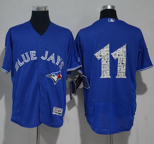 Blue Jays #11 Kevin Pillar Blue 2017 Spring Training Authentic FlexBase Stitched MLB Jersey Blue Jays #11 Kevin Pillar Blue 2017 Spring Training Authentic FlexBase Stitched MLB Jersey