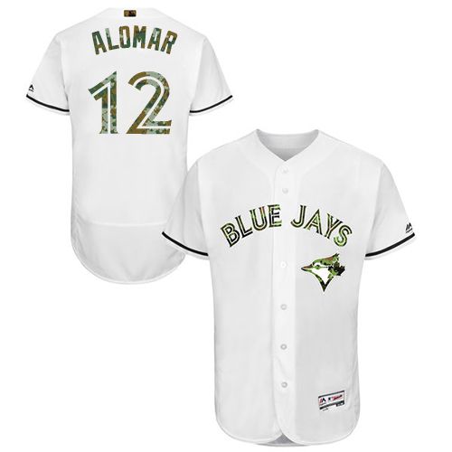 Blue Jays #12 Roberto Alomar White Flexbase Authentic Collection 2016 Memorial Day Stitched MLB Jersey Blue Jays #12 Roberto Alomar White Flexbase Authentic Collection 2016 Memorial Day Stitched MLB Jersey