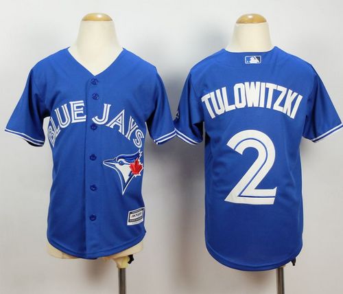 Blue Jays #2 Troy Tulowitzki Blue Cool Base Stitched Youth MLB Jersey Blue Jays #2 Troy Tulowitzki Blue Cool Base Stitched Youth MLB Jersey