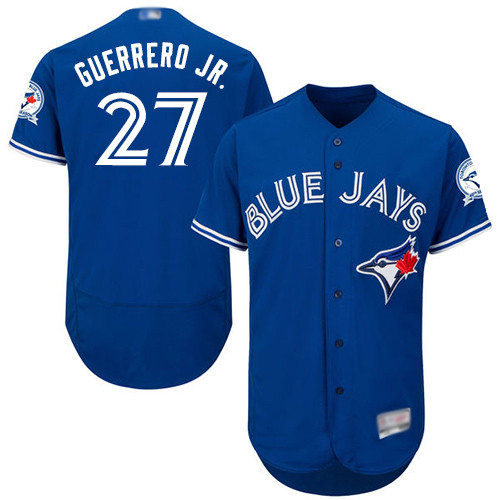 Blue Jays #27 Vladimir Guerrero Jr. Blue Flexbase Authentic Collection Stitched Baseball Jersey Blue Jays #27 Vladimir Guerrero Jr. Blue Flexbase Authentic Collection Stitched Baseball Jersey