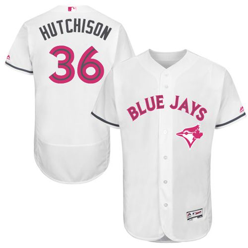 Blue Jays #36 Drew Hutchison White Flexbase Authentic Collection 2016 Mother's Day Stitched MLB Jersey Blue Jays #36 Drew Hutchison White Flexbase Authentic Collection 2016 Mother's Day Stitched MLB Jersey