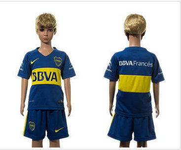 Boca Juniors Blank Home Kid Soccer Club Jersey