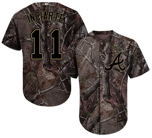 Braves #11 Ender Inciarte Camo Realtree Collection Cool Base Stitched Baseball Jersey Braves #11 Ender Inciarte Camo Realtree Collection Cool Base Stitched Baseball Jersey