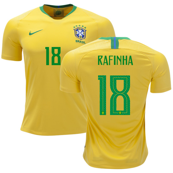 Brazil #18 Rafinha Home Kid Soccer Country Jersey Brazil #18 Rafinha Home Kid Soccer Country Jersey