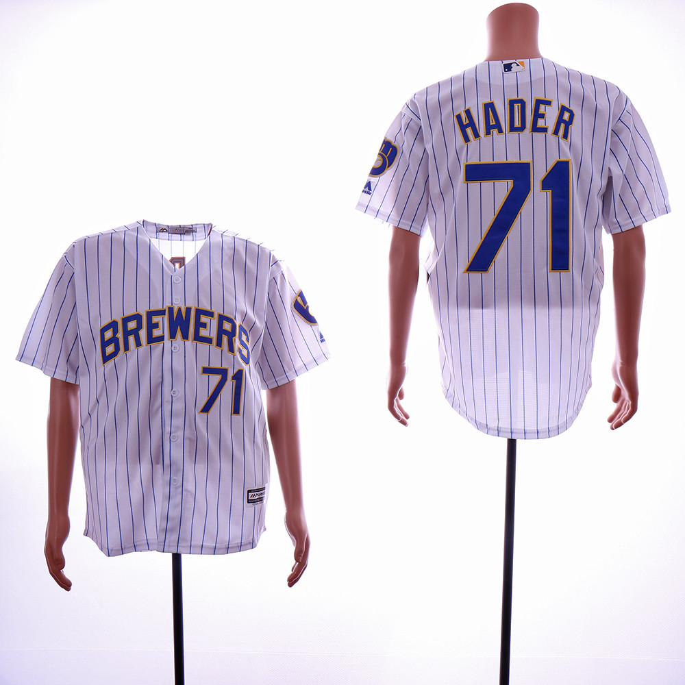 Brewers #71 Josh Hader White Cool Base Jersey Brewers #71 Josh Hader White Cool Base Jersey
