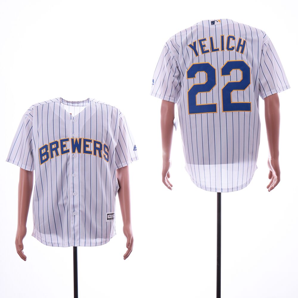 Brewers 22 Christian Yelich White Cool Base Jersey Brewers 22 Christian Yelich White Cool Base Jersey