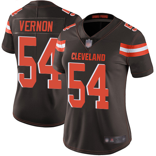 Browns #54 Olivier Vernon Brown Team Color Women's Stitched Football Vapor Untouchable Limited Jersey Browns #54 Olivier Vernon Brown Team Color Women's Stitched Football Vapor Untouchable Limited Jersey