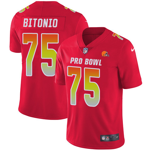 Browns #75 Joel Bitonio Red Youth Stitched Football Limited AFC 2019 Pro Bowl Jersey Browns #75 Joel Bitonio Red Youth Stitched Football Limited AFC 2019 Pro Bowl Jersey