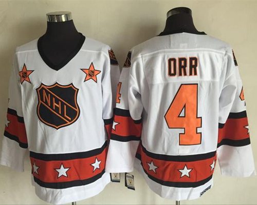 Bruins #4 Bobby Orr White Orange All Star CCM Throwback Stitched NHL Jersey Bruins #4 Bobby Orr White Orange All Star CCM Throwback Stitched NHL Jersey