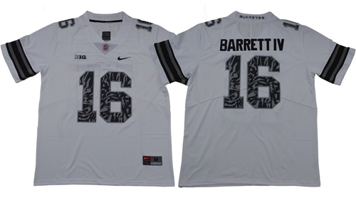 Buckeyes #16 J. T. Barrett IV Light Gray Alternate Legend Limited Stitched NCAA Jersey Buckeyes #16 J. T. Barrett IV Light Gray Alternate Legend Limited Stitched NCAA Jersey