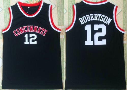 Bucks #12 Oscar Robertson Black Cincinnati Bearcats College Stitched NBA Jersey Bucks #12 Oscar Robertson Black Cincinnati Bearcats College Stitched NBA Jersey
