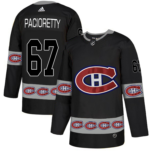 Canadiens 67 Max Pacioretty Black Team Logos Fashion Adidas Jersey