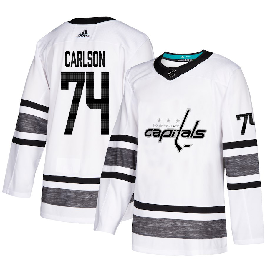 Capitals #74 John Carlson White Authentic 2019 All-Star Stitched Hockey Jersey Capitals #74 John Carlson White Authentic 2019 All-Star Stitched Hockey Jersey