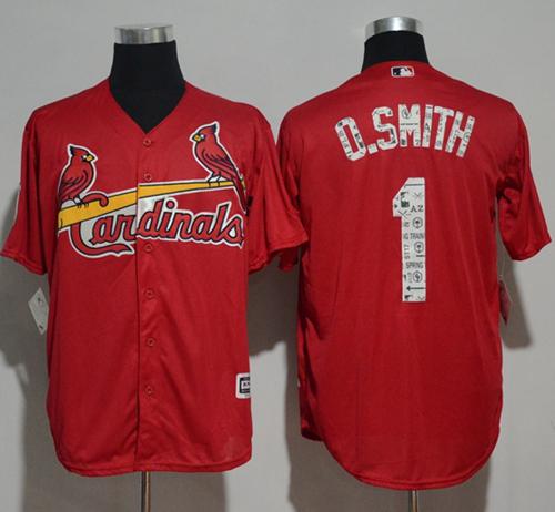 Cardinals #1 Ozzie Smith Red 2017 Spring Training Cool Base Stitched MLB Jersey Cardinals #1 Ozzie Smith Red 2017 Spring Training Cool Base Stitched MLB Jersey