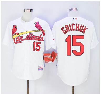 Cardinals #15 Randal Grichuk White Cool Base Stitched MLB Jersey Cardinals #15 Randal Grichuk White Cool Base Stitched MLB Jersey