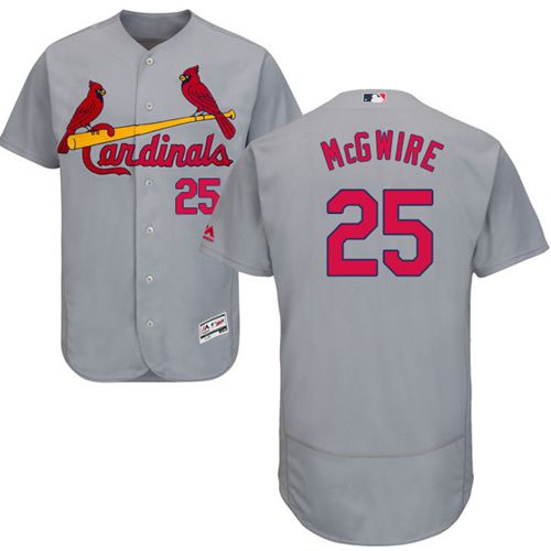 Cardinals #25 Mark McGwire Grey Flexbase Authentic Collection Stitched MLB Jersey Cardinals #25 Mark McGwire Grey Flexbase Authentic Collection Stitched MLB Jersey