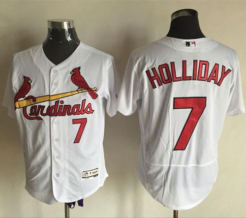 Cardinals #7 Matt Holliday White Flexbase Authentic Collection Stitched MLB Jersey Cardinals #7 Matt Holliday White Flexbase Authentic Collection Stitched MLB Jersey
