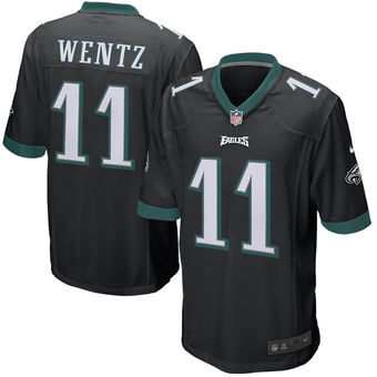 Carson Wentz Philadelphia Eagles Nike 2016 Draft Pick Game Jersey - Black