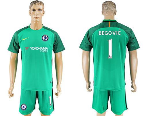 Chelsea #1 Begovic Green Goalkeeper Soccer Club Jersey Chelsea #1 Begovic Green Goalkeeper Soccer Club Jersey