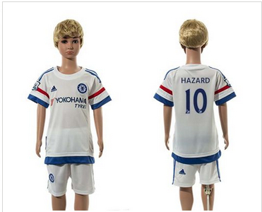 Chelsea #10 Hazard White Away Kid Soccer Club Jersey Chelsea #10 Hazard White Away Kid Soccer Club Jersey
