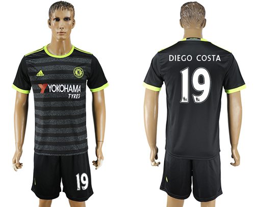 Chelsea #19 Diego Costa Away Soccer Club Jersey
