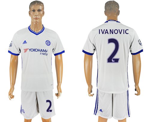 Chelsea #2 Ivanovic White Soccer Club Jersey Chelsea #2 Ivanovic White Soccer Club Jersey