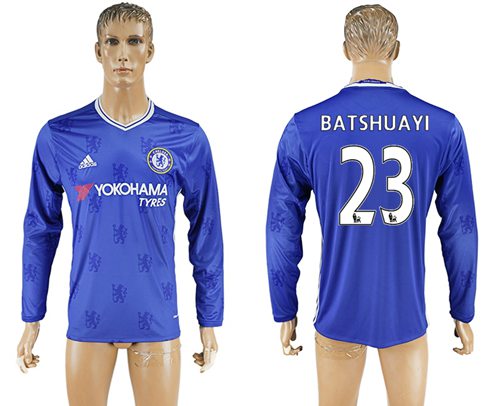 Chelsea #23 Batshuayi Home Long Sleeves Soccer Club Jersey Chelsea #23 Batshuayi Home Long Sleeves Soccer Club Jersey