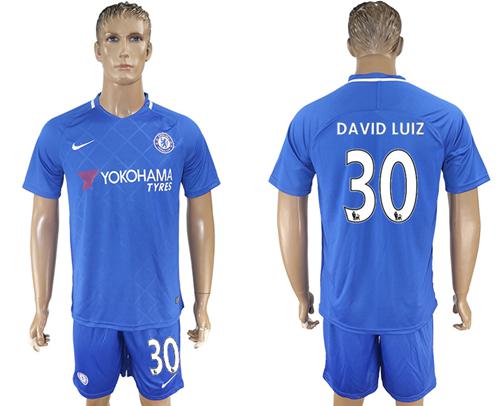 Chelsea #30 David Luiz Home Soccer Club Jersey Chelsea #30 David Luiz Home Soccer Club Jersey