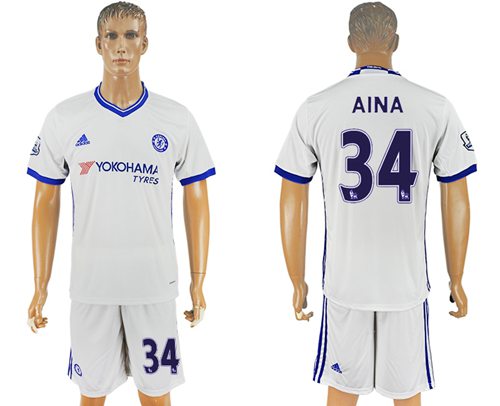 Chelsea #34 Aina White Soccer Club Jersey Chelsea #34 Aina White Soccer Club Jersey