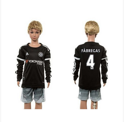 Chelsea #4 Fabregas SEC Away Long Sleeves Kid Soccer Club Jersey Chelsea #4 Fabregas SEC Away Long Sleeves Kid Soccer Club Jersey