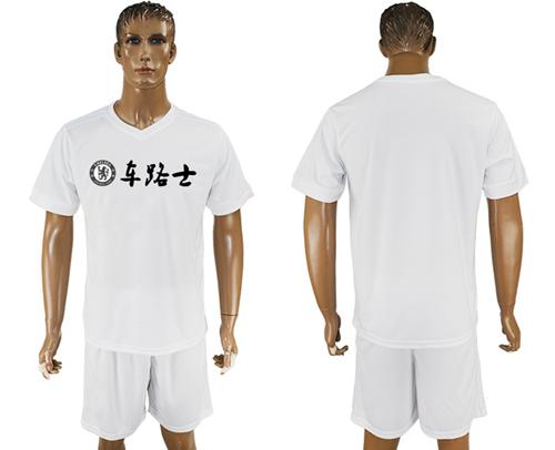 Chelsea Blank White Soccer Club T-Shirt Chelsea Blank White Soccer Club T-Shirt