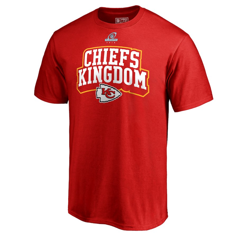 Chiefs Red 2018 NFL Playoffs Chiefs Kingdom Men's T-Shirt Chiefs Red 2018 NFL Playoffs Chiefs Kingdom Men's T-Shirt