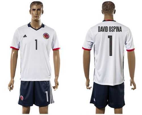 Colombia #1 David Ospina Away Soccer Country Jersey Colombia #1 David Ospina Away Soccer Country Jersey