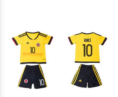 Colombia #10 James Home Kid Soccer Country Jersey