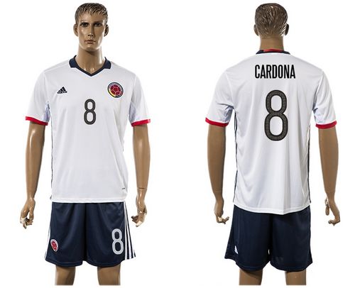 Colombia #8 Aguilar Away Soccer Country Jersey Colombia #8 Aguilar Away Soccer Country Jersey