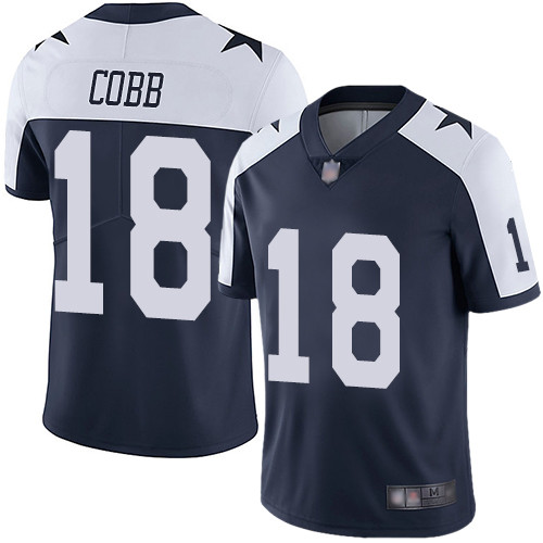 Cowboys #18 Randall Cobb Navy Blue Thanksgiving Youth Stitched Football Vapor Untouchable Limited Throwback Jersey Cowboys #18 Randall Cobb Navy Blue Thanksgiving Youth Stitched Football Vapor Untouchable Limited Throwback Jersey
