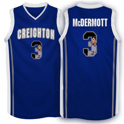 Creighton Bluejays 3 Doug McDermott Navy With Portrait Print College Basketball Jersey Creighton Bluejays 3 Doug McDermott Navy With Portrait Print College Basketball Jersey