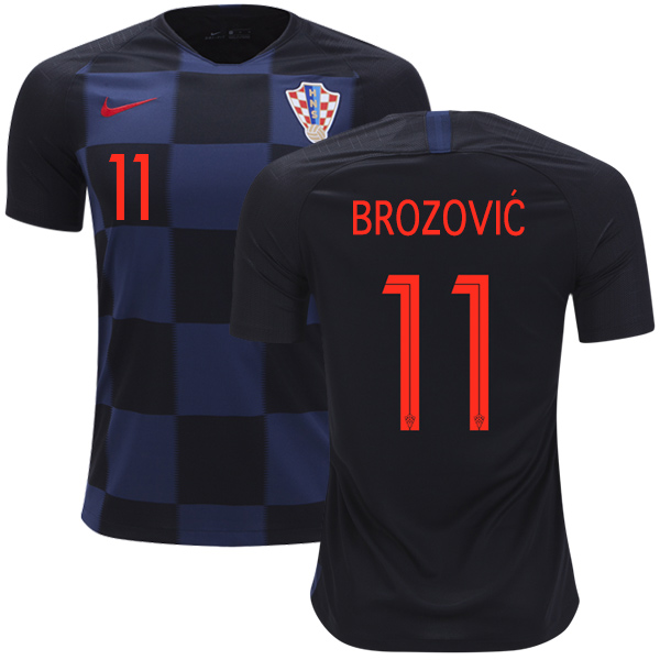 Croatia #11 Brozovic Away Kid Soccer Country Jersey Croatia #11 Brozovic Away Kid Soccer Country Jersey