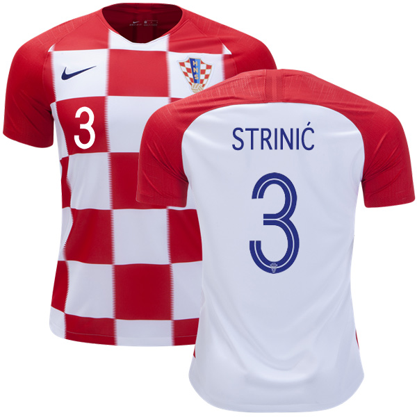 Croatia #3 Strinic Home Soccer Country Jersey Croatia #3 Strinic Home Soccer Country Jersey