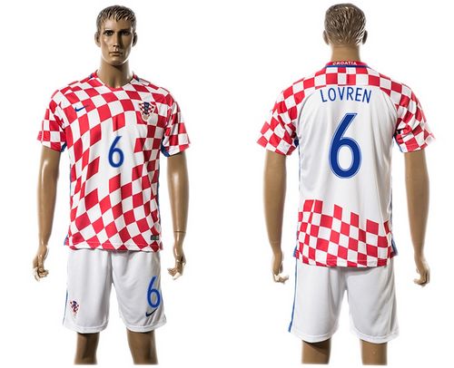 Croatia #6 Lovren Home Soccer Country Jersey Croatia #6 Lovren Home Soccer Country Jersey