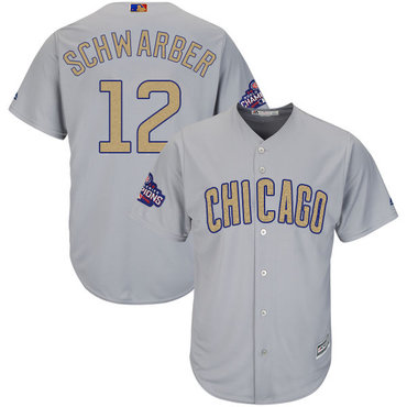 Cubs #12 Kyle Schwarber World Series Champions Gold Program Cool Base Jersey Cubs #12 Kyle Schwarber World Series Champions Gold Program Cool Base Jersey