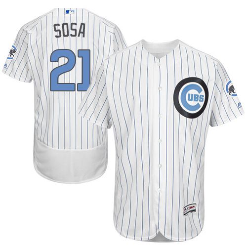 Cubs #21 Sammy Sosa White(Blue Strip) Flexbase Authentic Collection 2016 Father's Day Stitched MLB Jersey Cubs #21 Sammy Sosa White(Blue Strip) Flexbase Authentic Collection 2016 Father's Day Stitched MLB Jersey