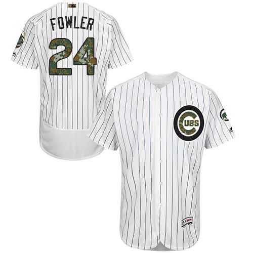Cubs #24 Dexter Fowler White(Blue Strip) Flexbase Authentic Collection 2016 Memorial Day Stitched MLB Jersey Cubs #24 Dexter Fowler White(Blue Strip) Flexbase Authentic Collection 2016 Memorial Day Stitched MLB Jersey