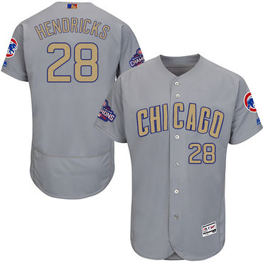 Cubs #28 Kyle Hendricks World Series Champions Gold Program Flexbase Jersey Cubs #28 Kyle Hendricks World Series Champions Gold Program Flexbase Jersey