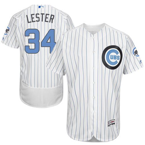 Cubs #34 Jon Lester White(Blue Strip) Flexbase Authentic Collection 2016 Father's Day Stitched MLB Jersey Cubs #34 Jon Lester White(Blue Strip) Flexbase Authentic Collection 2016 Father's Day Stitched MLB Jersey