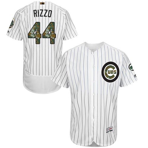 Cubs #44 Anthony Rizzo White(Blue Strip) Flexbase Authentic Collection 2016 Memorial Day Stitched MLB Jersey Cubs #44 Anthony Rizzo White(Blue Strip) Flexbase Authentic Collection 2016 Memorial Day Stitched MLB Jersey