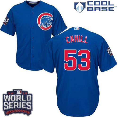 Cubs #53 Trevor Cahill Blue Alternate 2016 World Series Bound Stitched Youth MLB Jersey Cubs #53 Trevor Cahill Blue Alternate 2016 World Series Bound Stitched Youth MLB Jersey