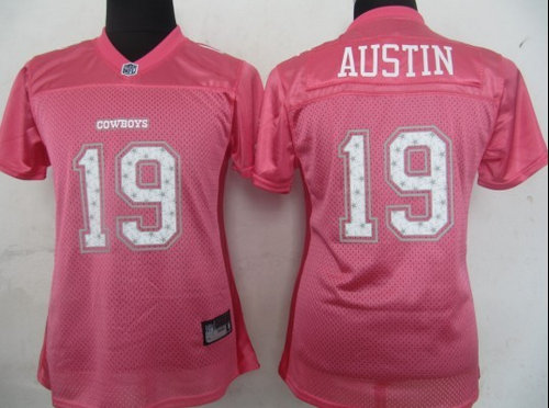 Dallas Cowboys 19 Miles Austin Women Star Struck Pink Fashion Jersey Dallas Cowboys 19 Miles Austin Women Star Struck Pink Fashion Jersey
